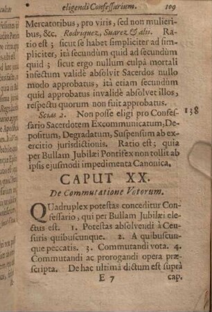 Caput XX. De Commutatione Votorum.