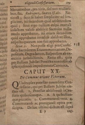 Caput XX. De Commutatione Votorum.