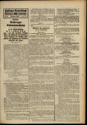 Zweite Ausgabe vom Samstag, den 15. Dezember 1917.