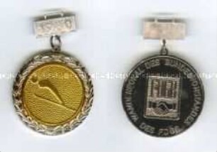 Medaille des Wanderpokals Skispringen des Freien Deutschen Gewerkschaftsbundes (FDGB)