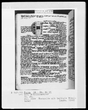 Lateinischer Bibelkommentar — Initiale E(xultate), Folio 290verso