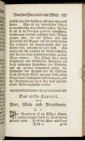 Das eilfte Capitel. Von Bier, Wein und Brandwein.