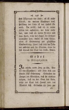 Gebet in Kriegszeiten