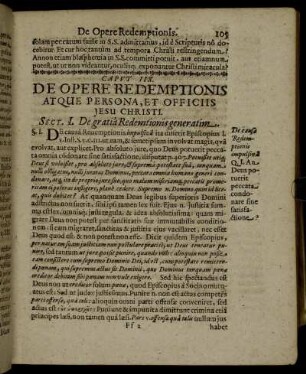 Caput IIX. De Opere Redemptionis Atque Persona, Et Officiis Jesu Christi.