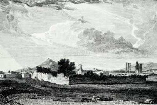 Gate of Hadrian, Tempel of Jupiter Olympios. Aus: Dodwell, Classical Tour 1801, 1805 and 1806