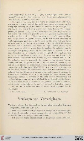 Verslagen van Vereenigingen