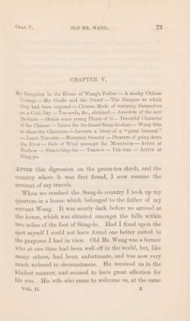 Chapter V. My reception in the house of Wang's father - A smoky Chinese cottage ...