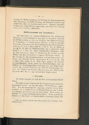 Militärkommando und Verwaltung.