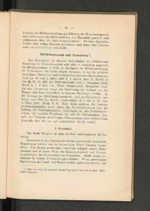 Militärkommando und Verwaltung.