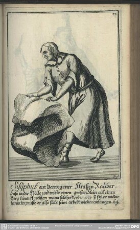 Sisyphus ein verwegener Straßen Rauber