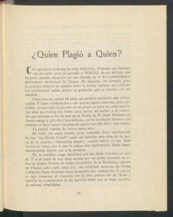 ¿Quien plagió a quien?