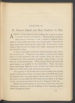 Chapter VI. - St. Vincent Island and Mont Soufrière in 1812.