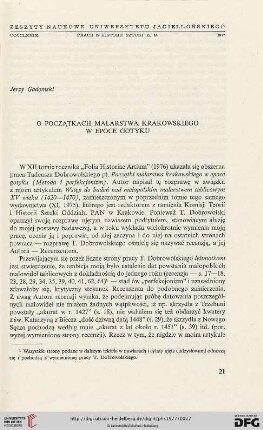 14: O początkach malarstwa krakowskiego w epoce gotyku