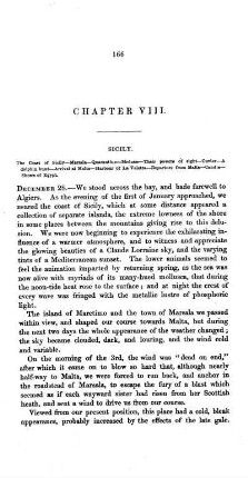 CHAPTER VIII. - SICILY. The Coast of Sicily - Marsala - Quarantine - Medusæ - Their powers of sight - Cuvier - A dolphin hunt - Arrival at Malta - Harbour of La Valetta - Departure from Malta - Candia - Shore