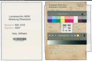 Entnazifizierung Wilhelm Holz , geb. (Stadtangestellter)