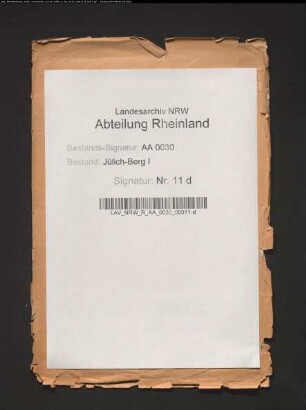 Rechnung der Abtei Gladbach