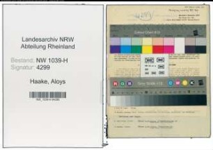 Entnazifizierung Aloys Haake , geb. 30.01.1906 ()