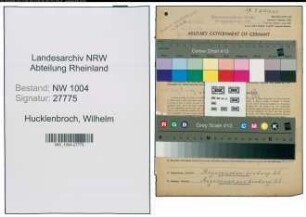 Entnazifizierung Wilhelm Hucklenbroch , geb. 17.05.1905 (Krahnfuehrer)