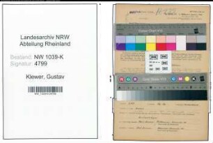 Entnazifizierung Gustav Klewer , geb. 13.11.1904 (Beamter)