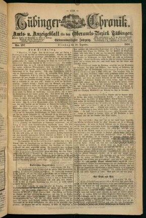 20. Dezember (Nro. 297) - 25. Dezember (Nro. 302)