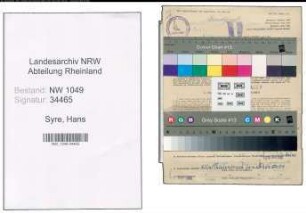 Entnazifizierung Hans Syre , geb. 19.02.1915 (Musiker)