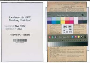 Entnazifizierung Richard Hildmann , geb. 29.11.1899 (Justizsekretaer)