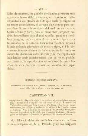 Período décimo octavo. Comprende los sucesos y la marcha general de la provincia desde 1684 hasta 1690, y fin del libro VI
