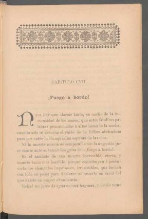 Capítulo CVII - ¡Fuego á bordo!