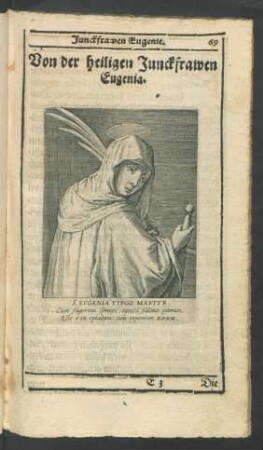 Von der heiligen Junckfrawen Eugenia.