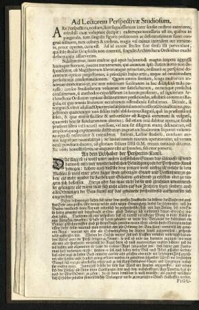 Ad Lectorum Perspectivae Studiosum
