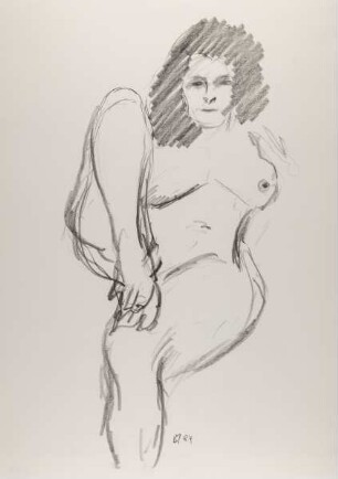 Ohne Titel (Sitzender Akt en face))