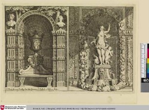 [Gartengestaltung mit Brunnen und Vase]