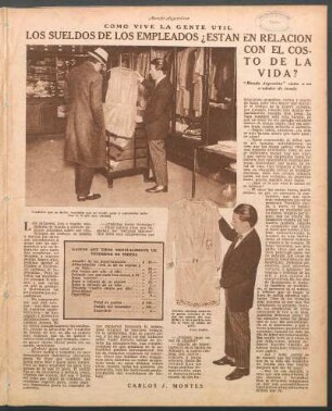 Los sueldos de los empleados ¿Estan en relación con el costo de la vida? : Como vive la gente útil