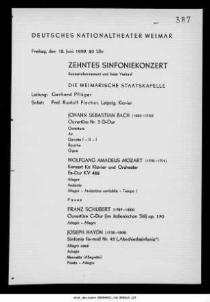 Zehntes Sinfoniekonzert