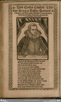 39. Von Gottes Gnaden, Christian, Hertzog zu Sachsen, Landgraff in Düringen, und Marggraff zu Meissen, Hertzog Christian Churfürsten zu Sachsen, Hochlöblicher gedechtnis, Erb und nachgelassener Eltester Sohn