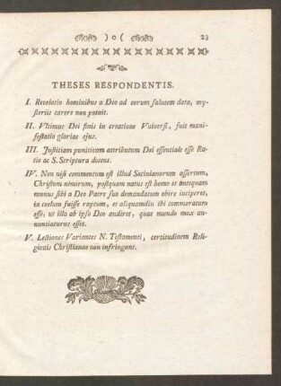 Theses Respondentis.
