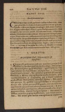 Caput XVII. De observatione legis.