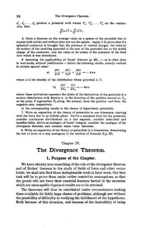 Chapter IV. The Divergence Theorem.