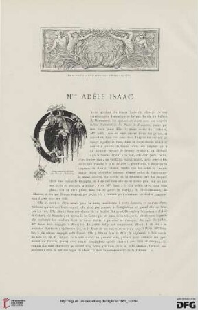 9: Mlle Adèle Isaac