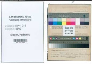 Entnazifizierung Katharina Sladek , geb. 21.10.1921 (Verkaeuferin)