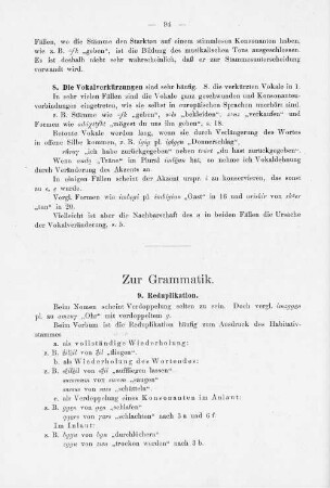 Zur Grammatik.