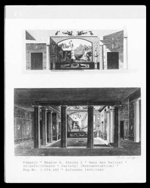 Pompeji, Haus des Sallust, Peristyl, Rekonstruktion