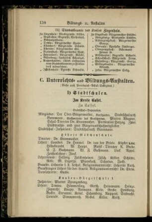 Unterrichts- und Bildungs-Anstalten
