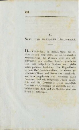 XI. Saal der farbigen Bildwerke