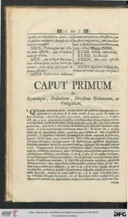 Caput primum