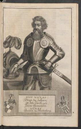 Iost Niclas Grav zu Zollern im Jahr Christi 1479. Seine Gemahlin Agnes Grävin zu Werdenberg