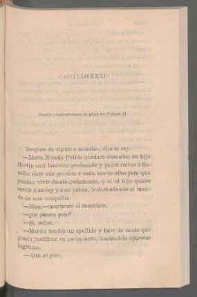 Capítulo XXXI. - Donde conoceremos el plan de Felipe II.