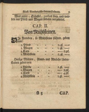 Cap. II. Von Mühlsteinen