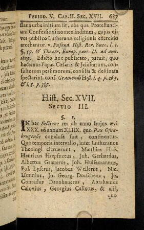687-698, Sectio III § 1 - 17