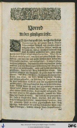 Vorred an den günstigen Leser.